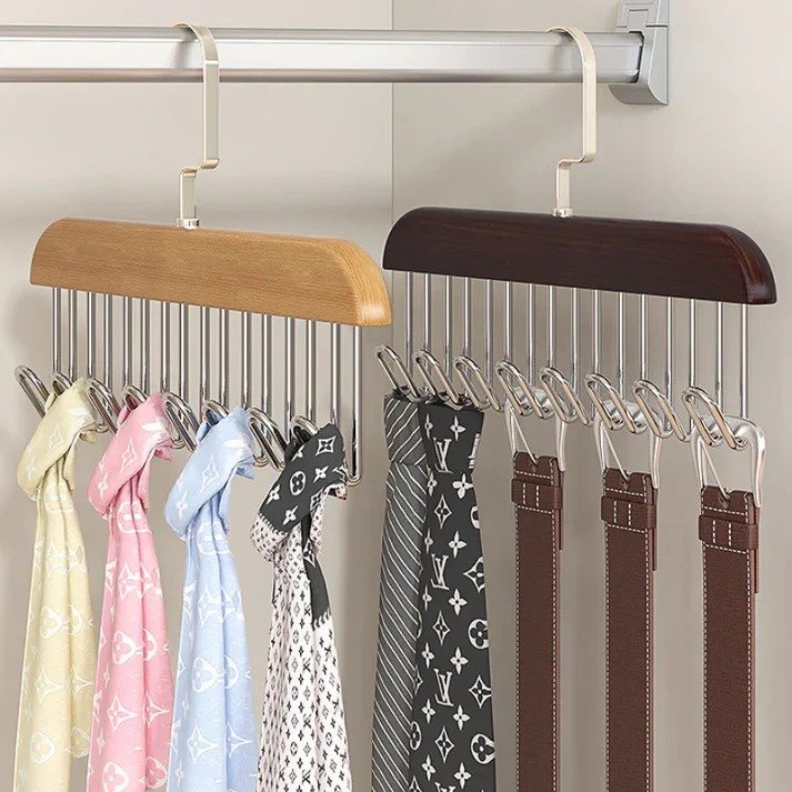 Wooden Multi Hook Hanger Wall