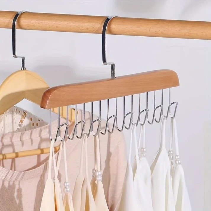 Wall Mounted Wooden Hook Hanger