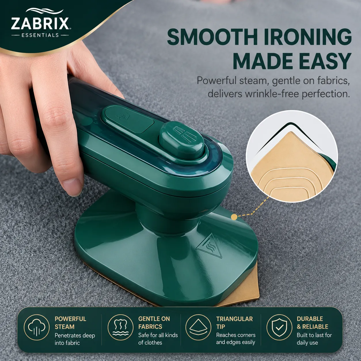 Mini Steam Iron Portable & Handheld Garment Steamer - Image 4